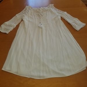 DR2 bohemian style cold shoulder dress.
